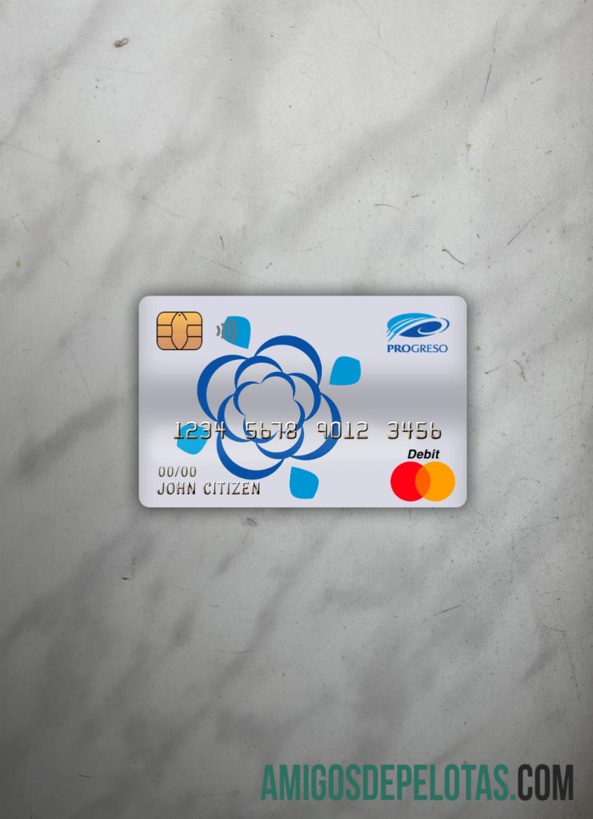 República Dominicana Progreso Bank Master Cartão de Débito Photolook Front exemplo